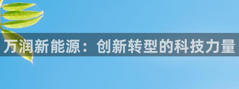 门徒娱乐大爆料视频完整版:万润新能源:创新转型的科技力量