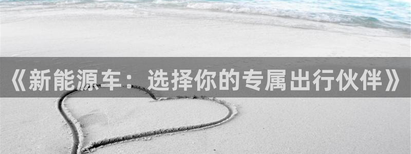 门徒第娱乐首页：《新能源车：选择你的专属