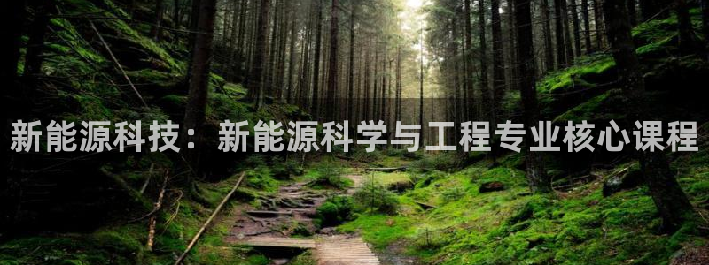 门徒六娱乐：新能源科技：新能源科学与工程